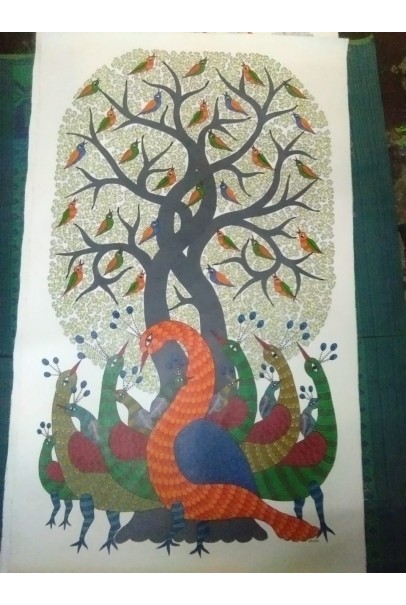 Traditional Gond Art 3 (2"3")
